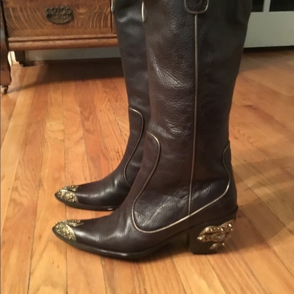 Embellished cowboy boots by Michael. - Picture 2 of 8